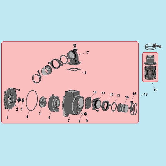 Детали помпы Champion GP100E